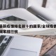 全球最新疫情排名前十的国家/全球疫情最新数据国家排行榜